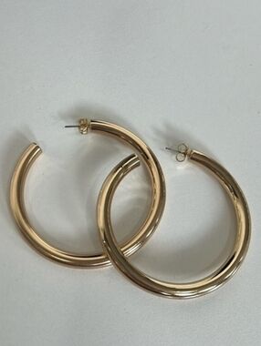 Gold Tone Bohemian Big Hoops Zinc Alloy NWT
